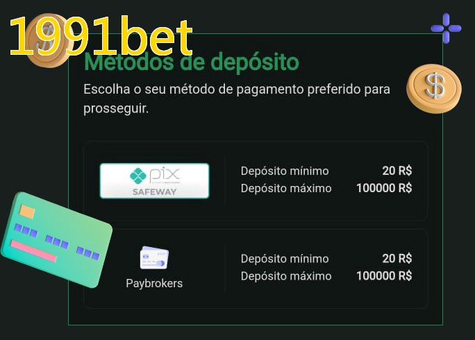 O cassino 1991betbet oferece uma grande variedade de métodos de pagamento